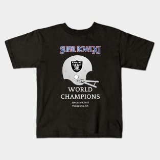 Super Bowl XI Oakland Raiders Kids T-Shirt